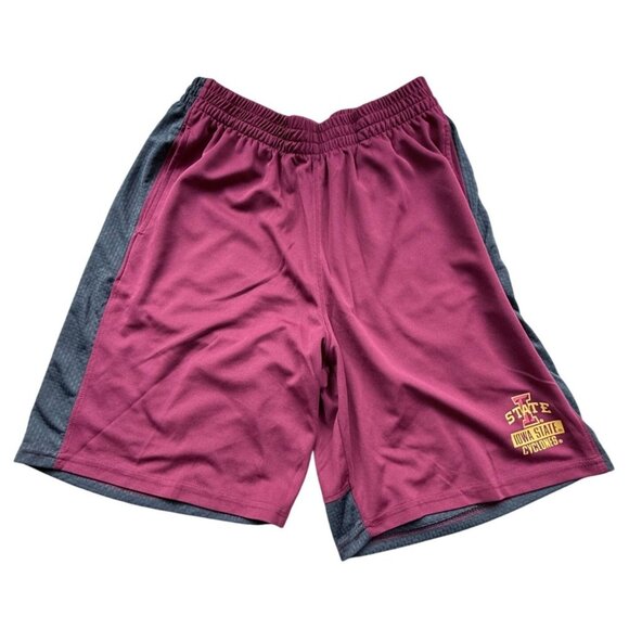 Iowa State Cyclones Maroon & Gray Athletic Basketball Shorts Youth XL 14/16 - Picture 8 of 15